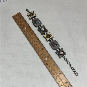 Stunning Vintage Enamel Bracelet.